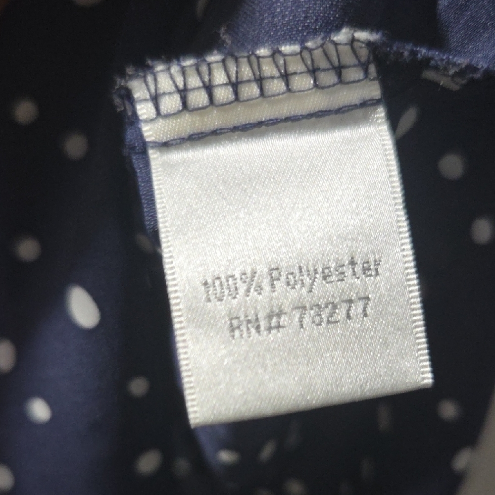 LC Lauren Conrad Polka Dot Blouse in Navy and White - Picture 3 of 4